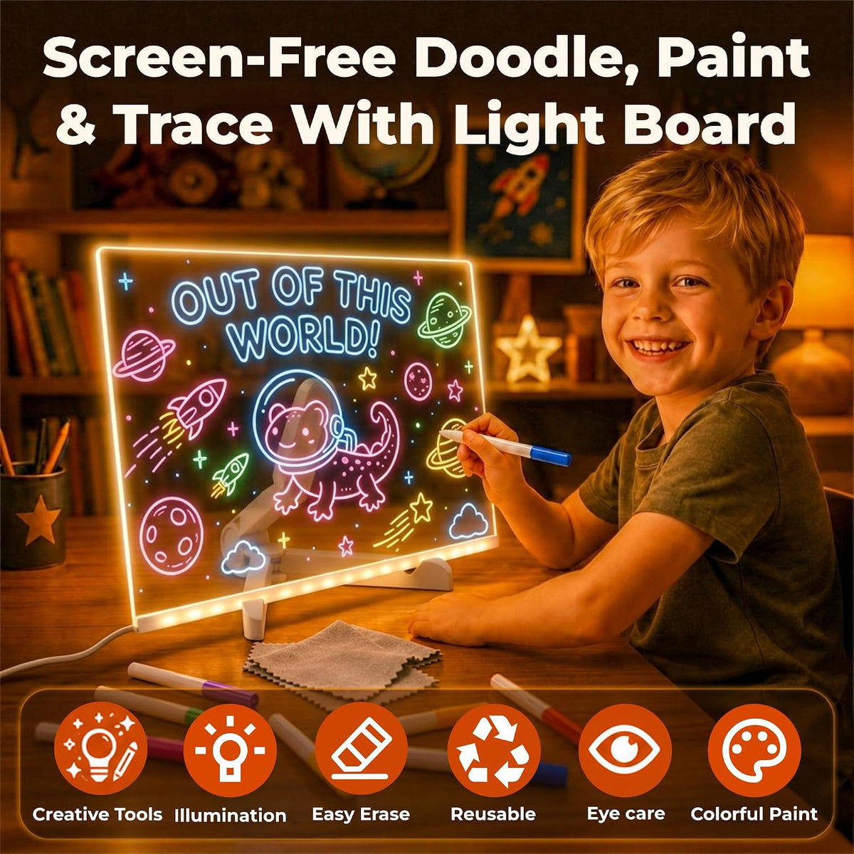 Orvumia GlowTrace™ Light-Up Drawing & Tracing Board
