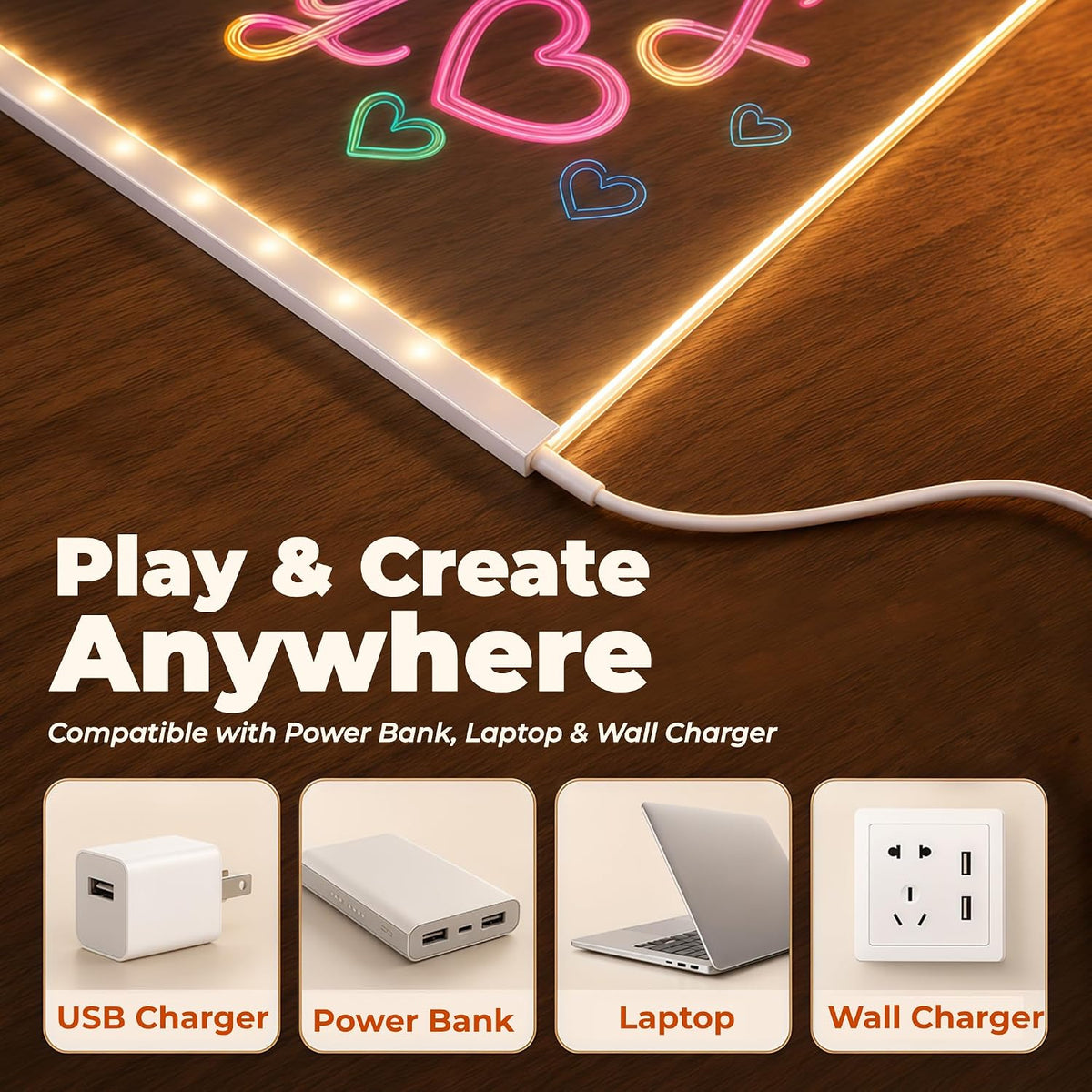 Orvumia GlowTrace™ Light-Up Drawing & Tracing Board